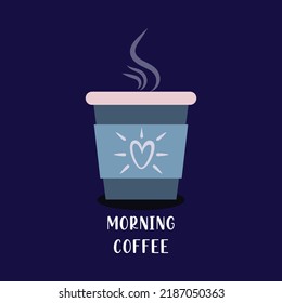 Morgenkaffee, flache Vektorgrafik 