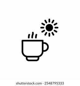 morning coffee icon sign vector