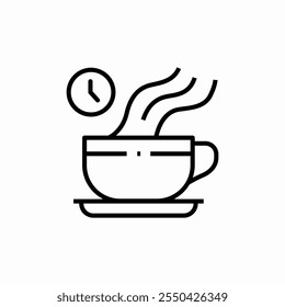 morning coffee icon sign vector