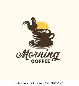 Morning coffee logo designs concept vector, Coffee Cafe logo template designs