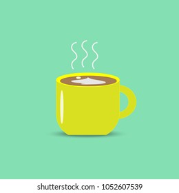 Morning coffee mug illustration vector