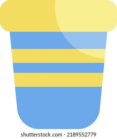 Morning coffee routine, illustration, vector on a white background.