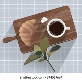 Morning coffee -Vector illustration
