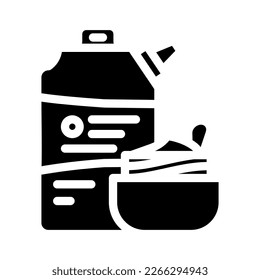 morning cream glyph icon vector. morning cream sign. isolated symbol illustration