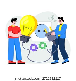 Ilustración del diseño de la mañana del equipo de resolución de problemas