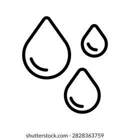 Morning dew drop on leaf weather line art icon
