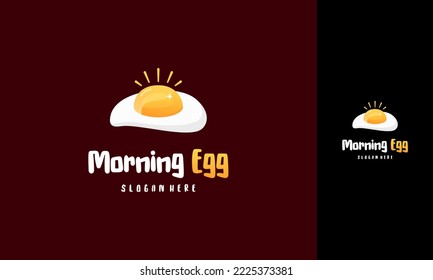 Morning Egg Logo template designs, Yummy egg logo vector illustration