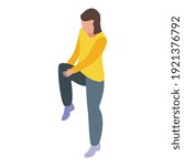Morning exercise icon. Isometric of morning exercise vector icon for web design isolated on white background