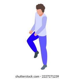 Morning exercise icon isometric vector. Medical treatment. Cardiac aid