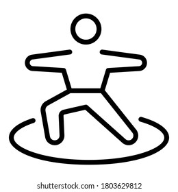 Morning exercise icon. Outline morning exercise vector icon for web design isolated on white background