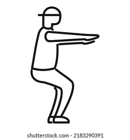 Morning exercise icon outline vector. Healthy sport. Active fitness