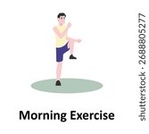 Morning Exercise Vector Illustration Which can easily edit or modify
