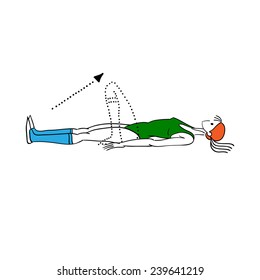 morning exercises, vector illustration, Pilates poses