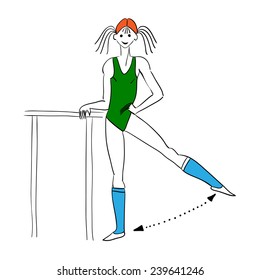 morning exercises, vector illustration, Pilates poses