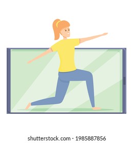 Morning fitness blog icon. Cartoon of Morning fitness blog vector icon for web design isolated on white background