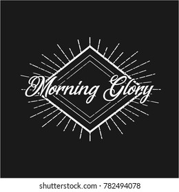 Morning glory fancy vintage hand lettering vector type design