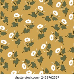 Morning Glory Flower Mystique Abstract Garden Pattern can be use for background and apparel design