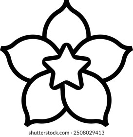 Icono de la gloria de la mañana. Diseño de estilo lineal delgado aislado sobre fondo blanco