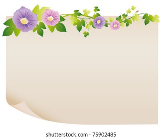 morning glory paper frame