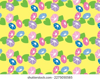 morning glory pattern background illustration
