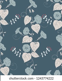 Morning glory seamless pattern
