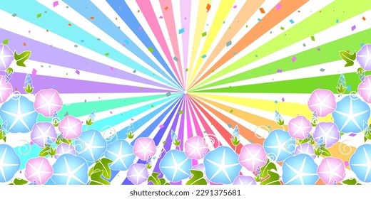 Morning glory summer flower background