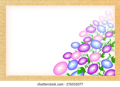 Morning glory summer greeting background