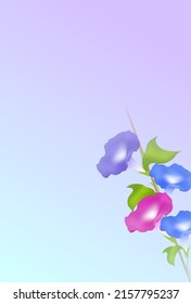 Morning glory summer Japanese paper background
