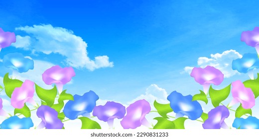 Morning glory summer scenery background