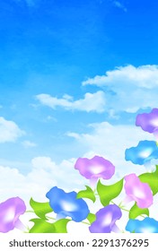 Morning glory summer scenery background