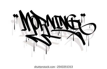 MORNING graffiti tag style design