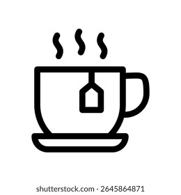 Morning Hot Tea Icon Simple Vector
