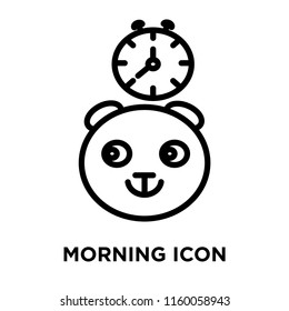 Morning icon vector isolated on white background, Morning transparent sign , line and outline elements in linear style
