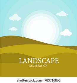 Morning Landscape background vector