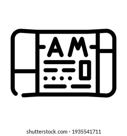 morning meal airline food line icon vector. morning meal airline food sign. isolated contour symbol black illustration
