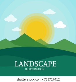 Morning Mountain Beautiful landscape background