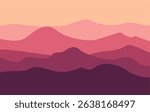 Morning Mountain Layers Background Vector. Abstract Mountain Design