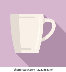 Morning mug icon flat vector. Hot cup. Ceramic mug