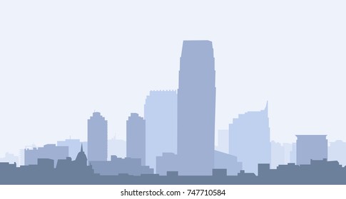 Morning New Jersey Skyline - Vector