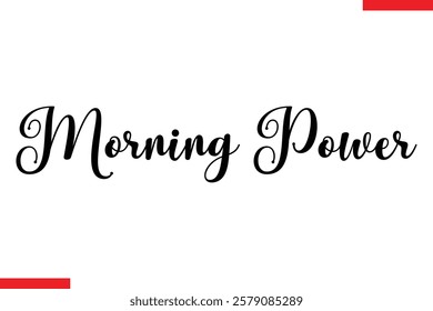 Morning Power Coffee typography text