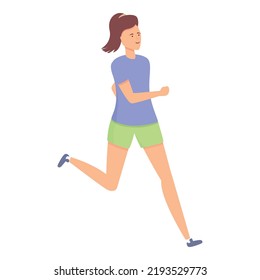 Morning run icon cartoon vector. Sport exercise. Kid healthy