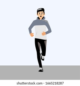 morning run for your health expression concept.