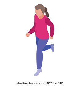 Morning running icon. Isometric of morning running vector icon for web design isolated on white background