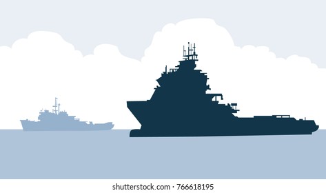 Morning Ship is a vector illustration. 