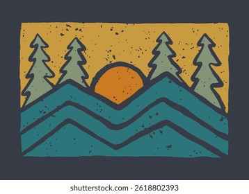 Morning side up on the mountain for nature seeker
