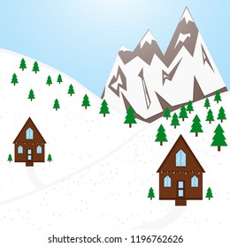 Morning in the ski resort