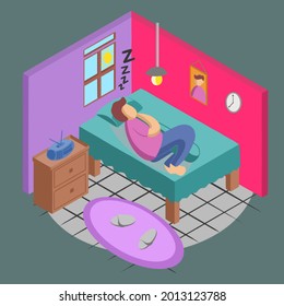Ilustración del sueño matutino arte vectorial