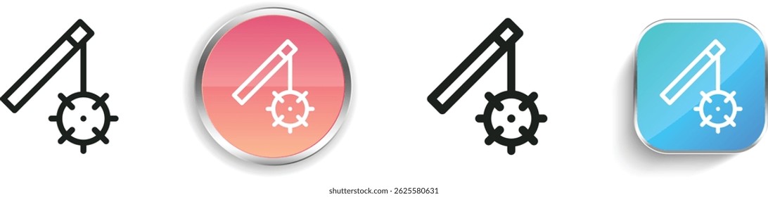 morning star icon. Thin Linear, Regular and Button Style Design Isolated On White Background