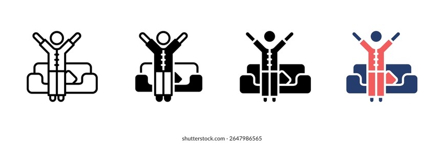 Morning Stretch icon sheet multiple style collection