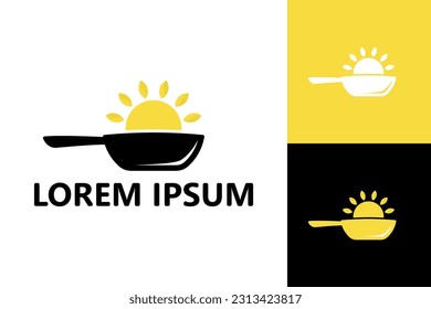 Morning sun cooking logo template design vector